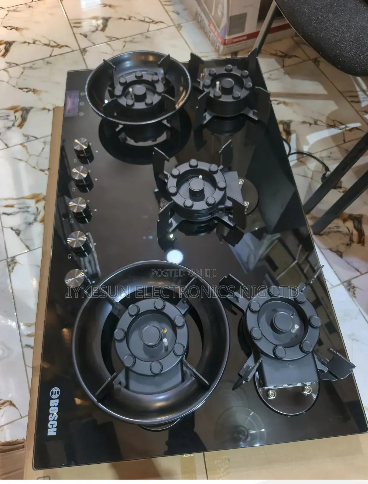 Original Bosch Built-in Cabinet 90cm Flips Up Automatic 5 Burners Gas