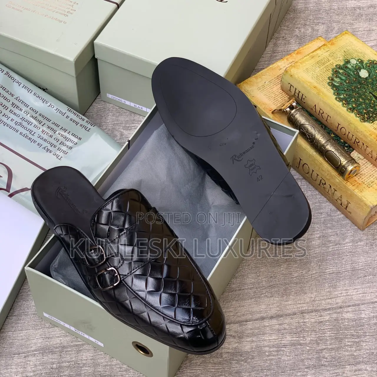 Original Richwanaz Black / Brown Monk Mules