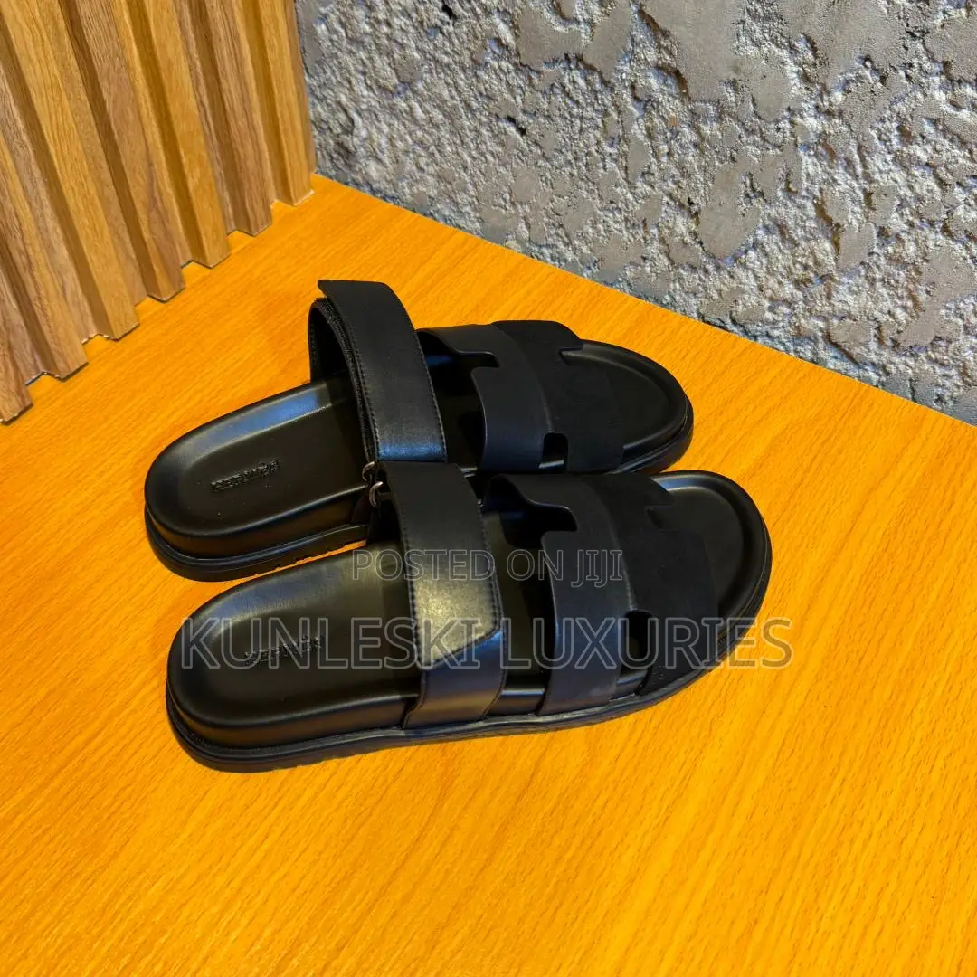 Original Hermes Chypre Leather Slippers