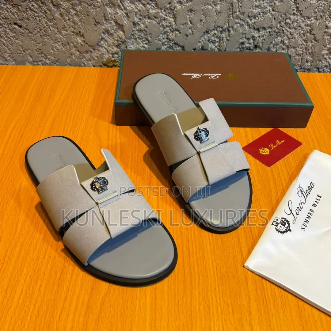 Original Loro Piana Suede / Leather Slippers
