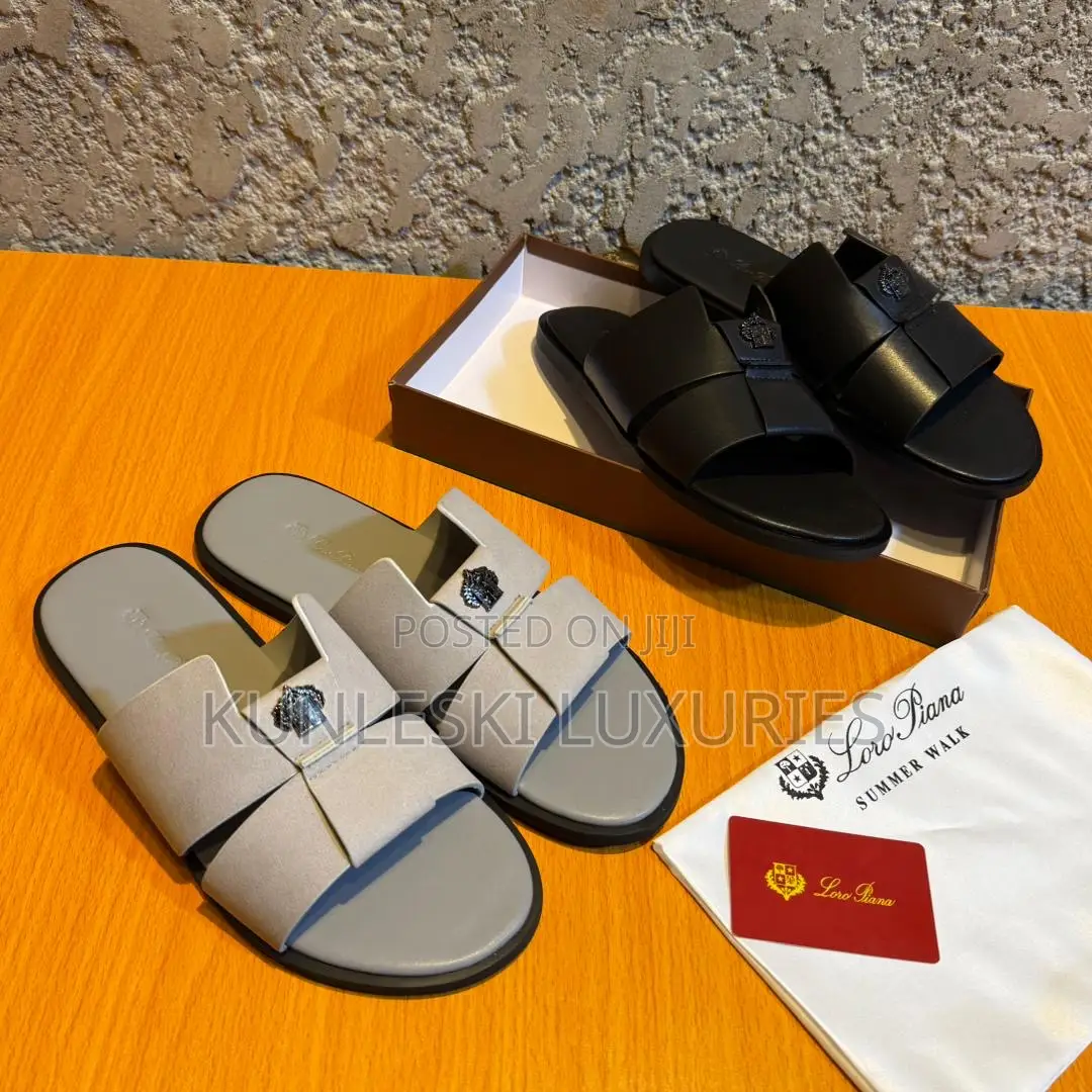 Original Loro Piana Suede / Leather Slippers