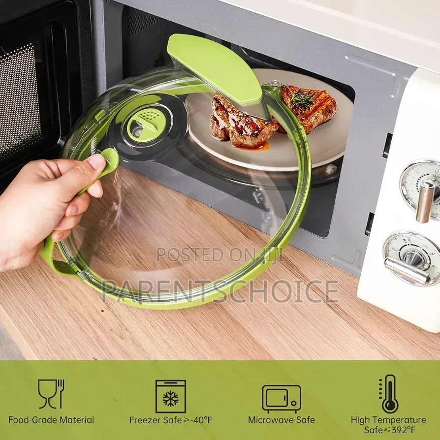 Microwave Cover for Food, 11.8 Inch Microwave Splatter Cover