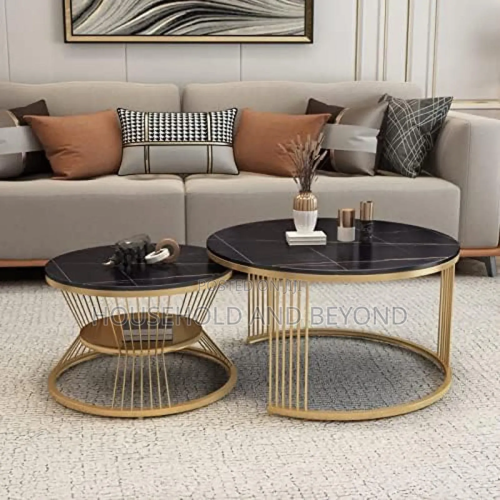 2pcs Marble Top Nesting Center Table Nordic Center Table