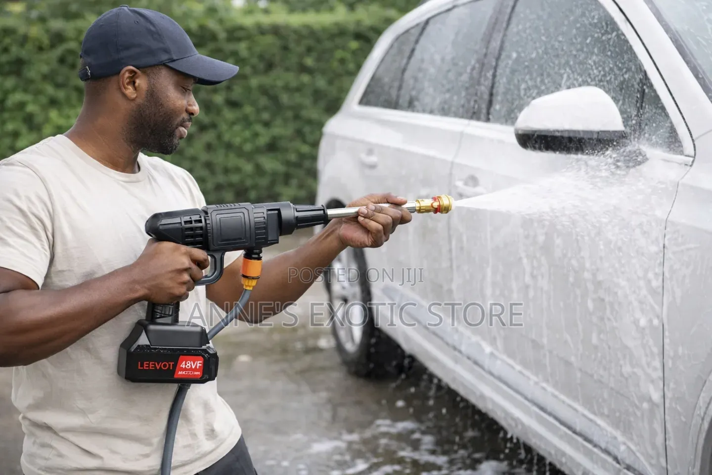 Leevot 48vf Cordless Rechargeable High Pressure Car Washer