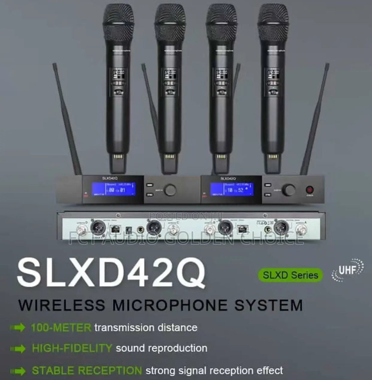 Slxd42q Wireless Microphone System (4 Handheld Mics + Dual Receiver