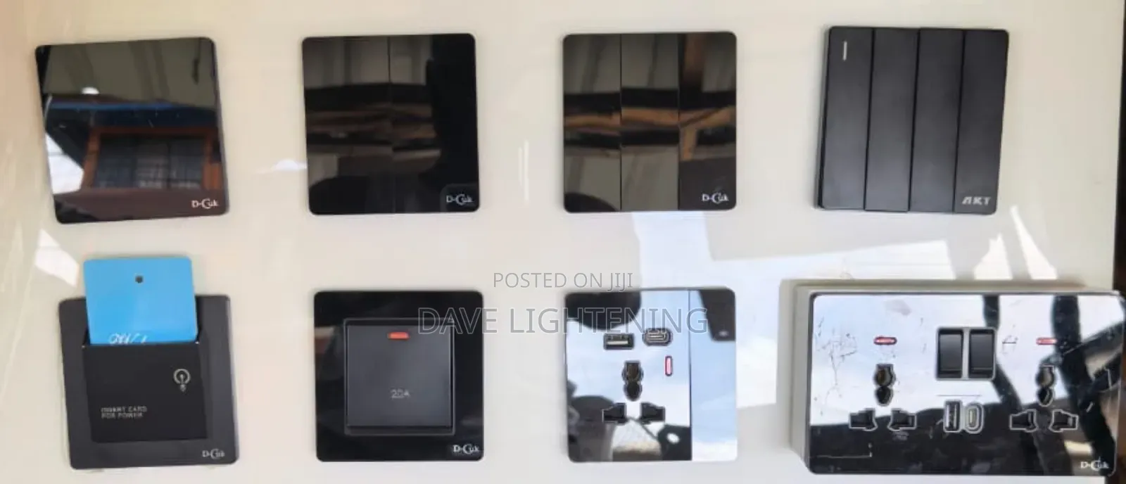 Black Mirror Switches and Sockets