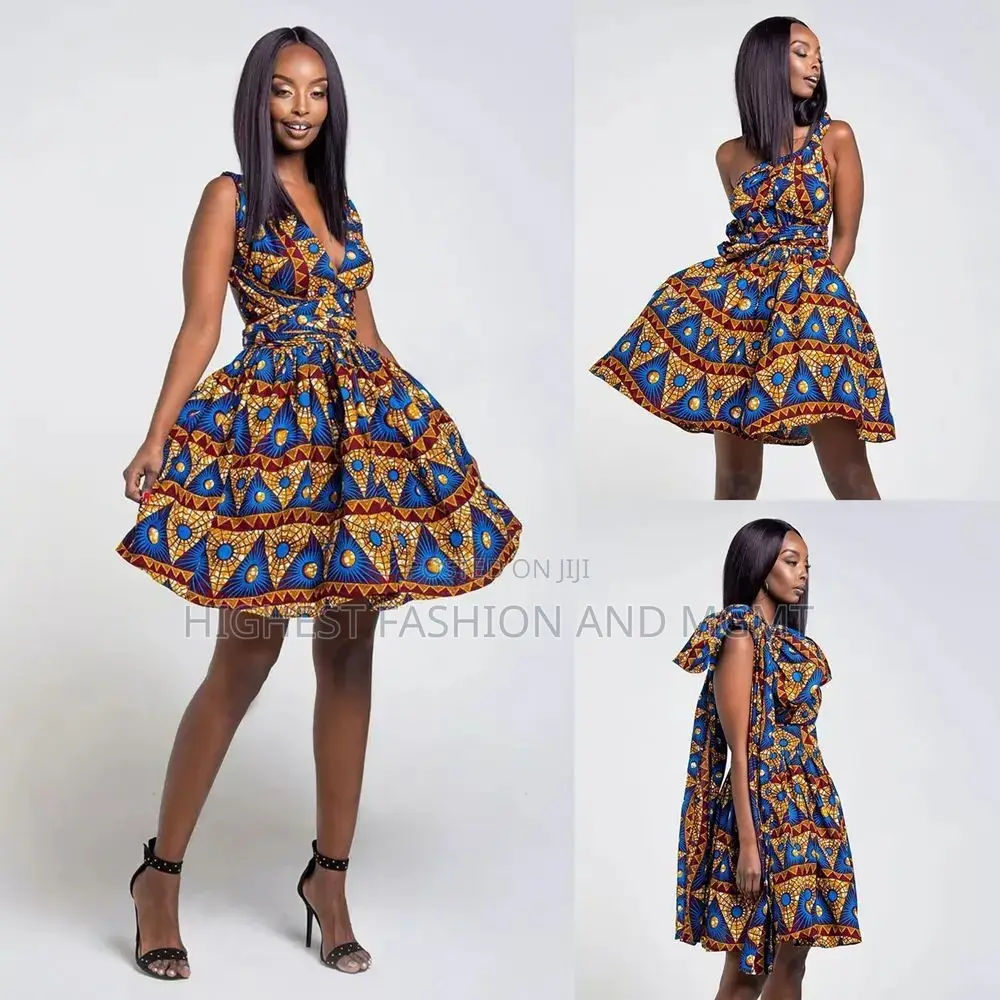 Ankara Backless Multiway Mini Dress