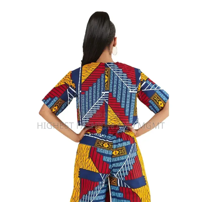 Two Pieces Sets Top and Pants African Suit