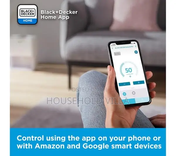 Black + Decker Smart Dehumidifier Air Purifier - White