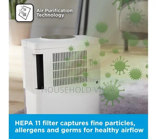 Black + Decker Smart Dehumidifier Air Purifier - White