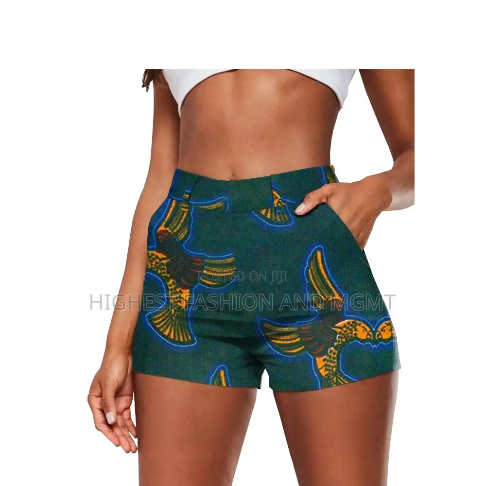 High Waist Ankara Dashiki Print Shorts