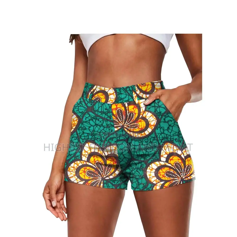 High Waist Ankara Dashiki Print Shorts