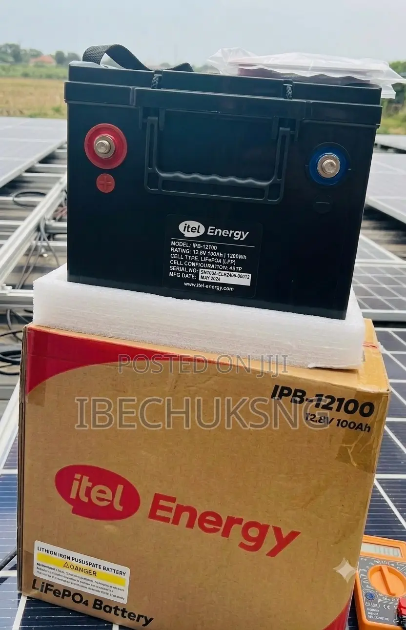 Itel 1.2kwh Battery Ip21 + Lithium+ 12.8v+100ah+1280wh+4000 Cycles