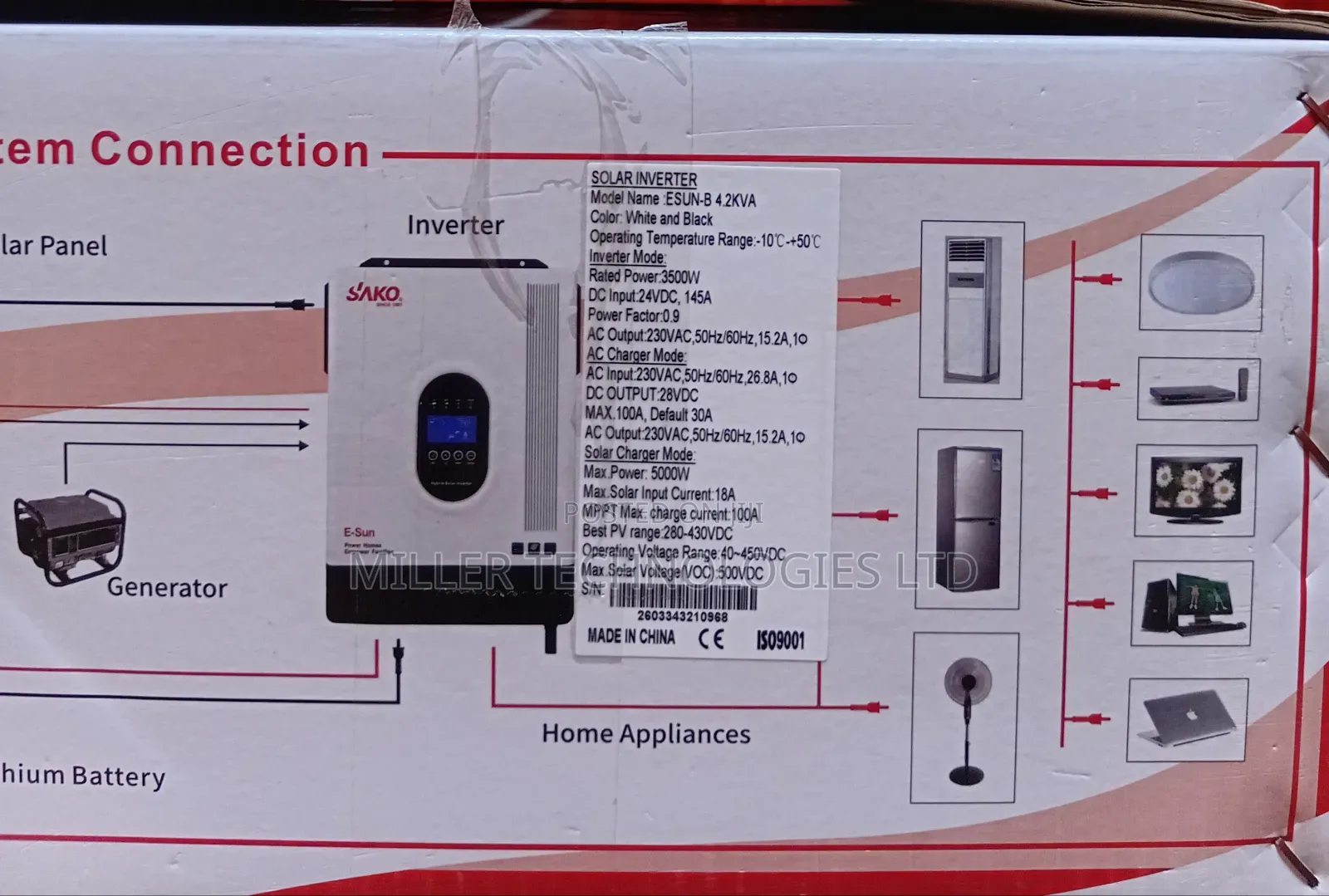 Sako MPPT E-Sun Inverter 4.2kva