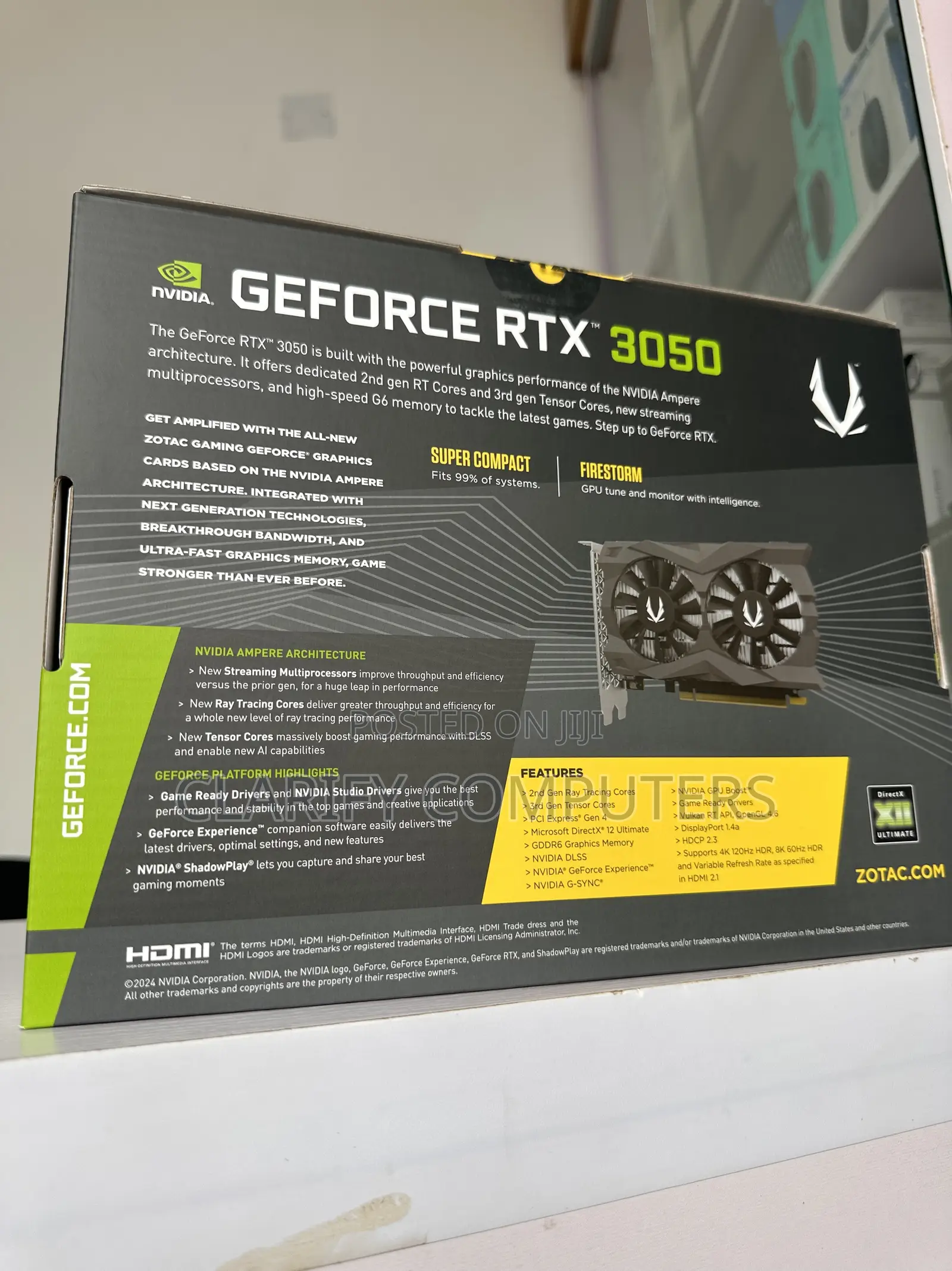 Zotac Geforce RTX 3050 6gb Graphics Card