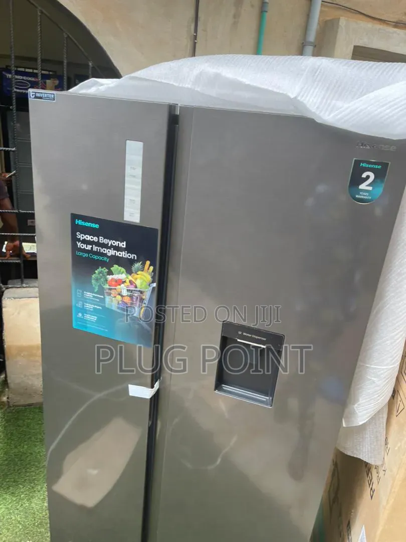Hisense Side-by-Side Refrigerator 529l With Modern Gray Finish