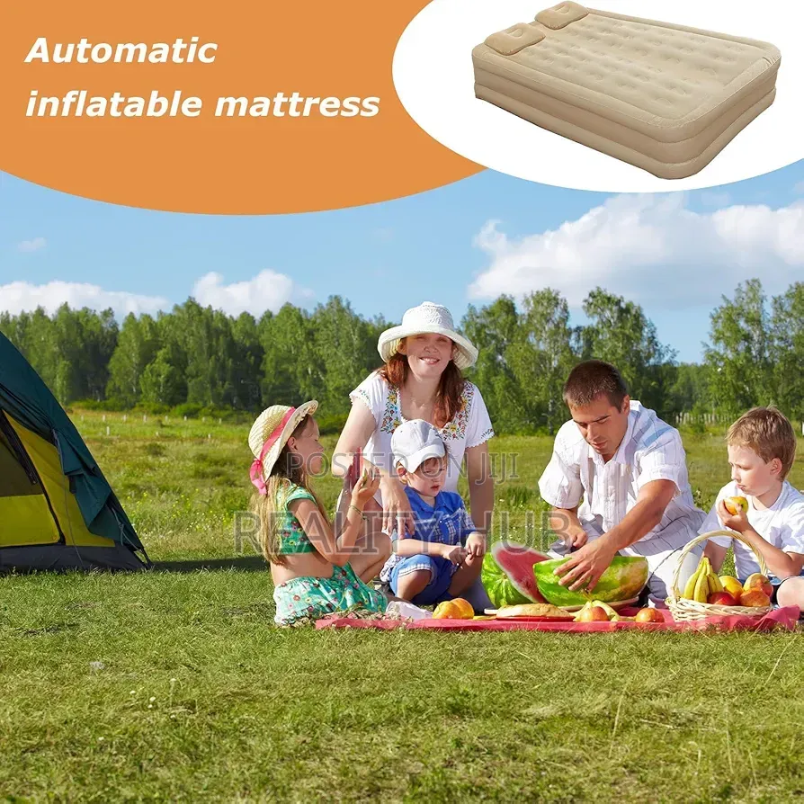 Inflatable Automatic Inflatable Bed Twin - Integrated Pump -