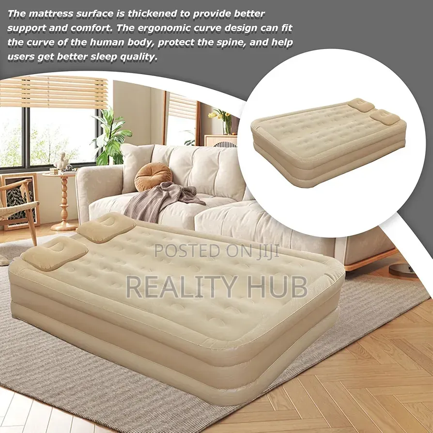 Inflatable Automatic Inflatable Bed Twin - Integrated Pump -