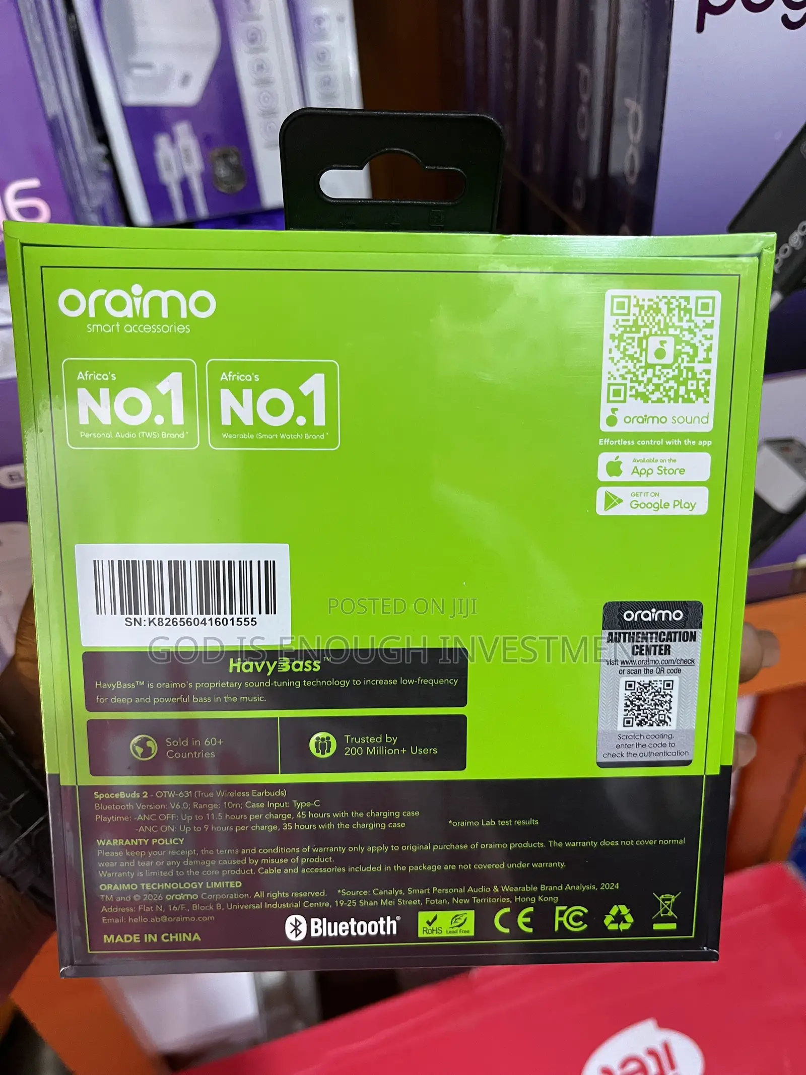 Oraimo Spacebuds 2 Ai Smart 45hrs Playtime With X2 Noise Cancellation