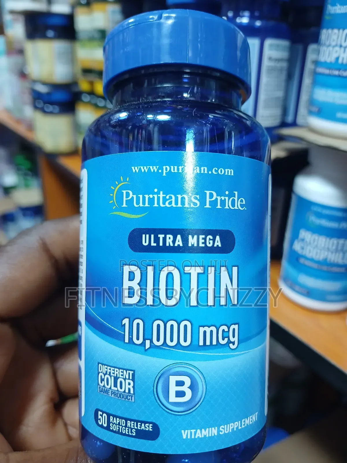 Puritan's Pride Ultra Mega Biotin 10,000mcg X 50 Softgels