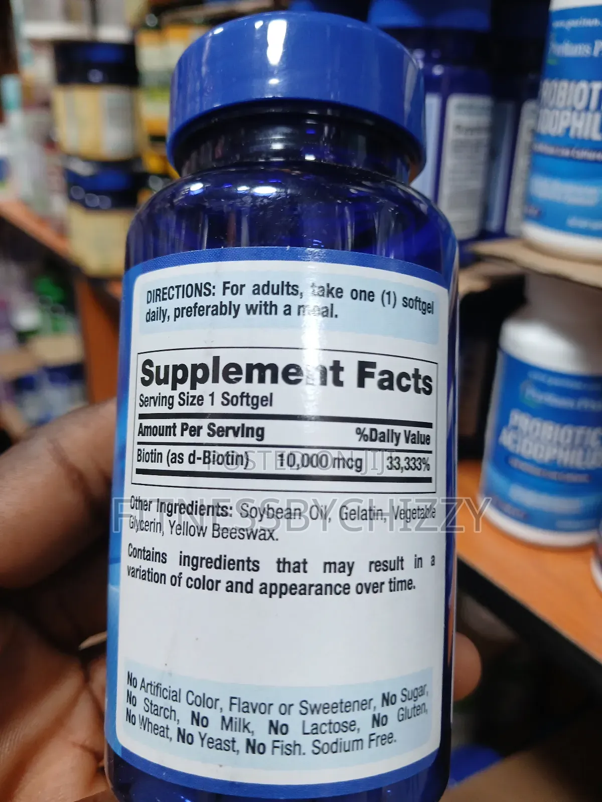 Puritan's Pride Ultra Mega Biotin 10,000mcg X 50 Softgels