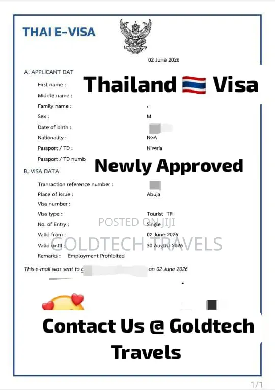 Thailand Tourist E-Visa Available
