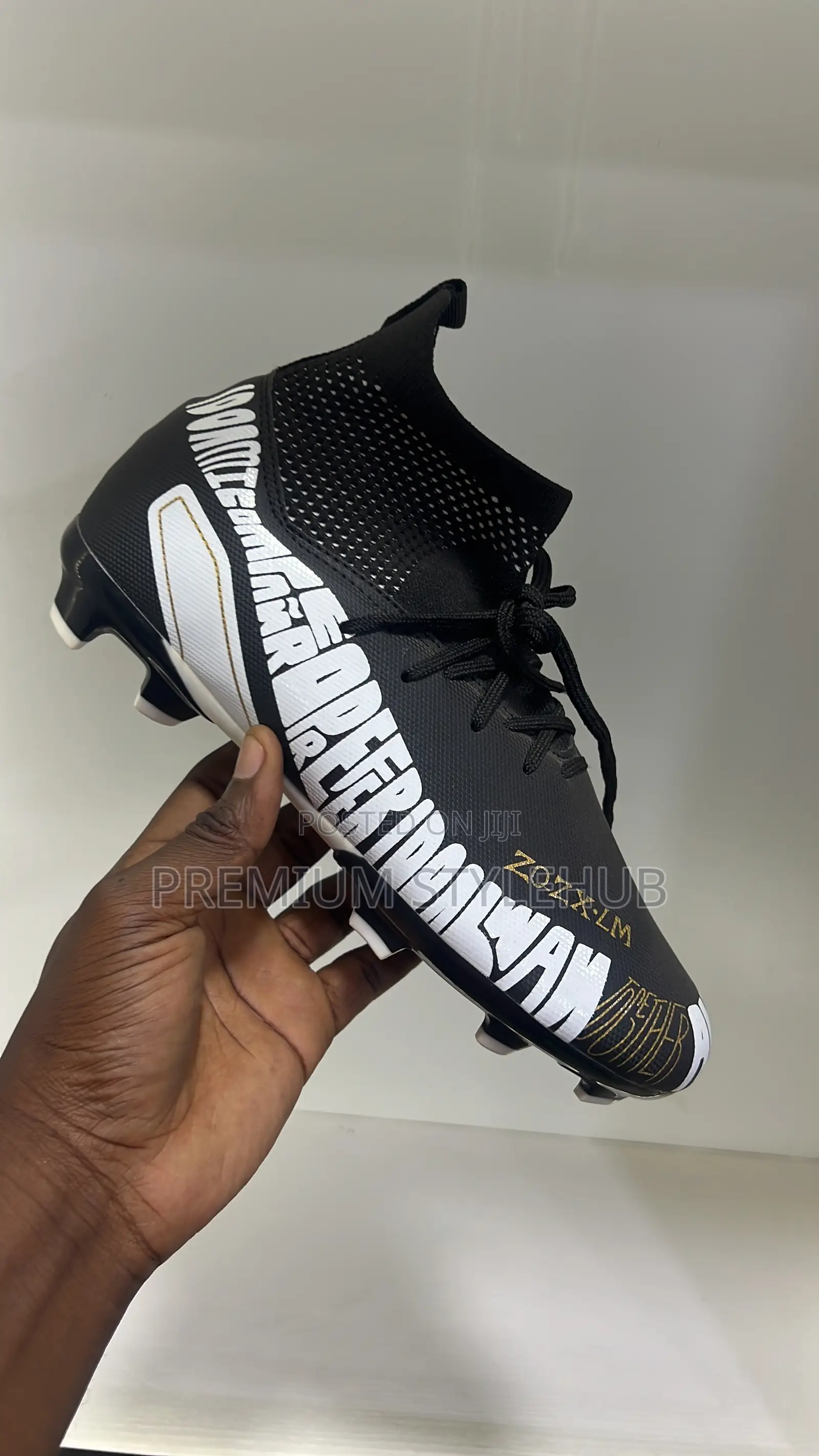 Ankle Black Football Cleats