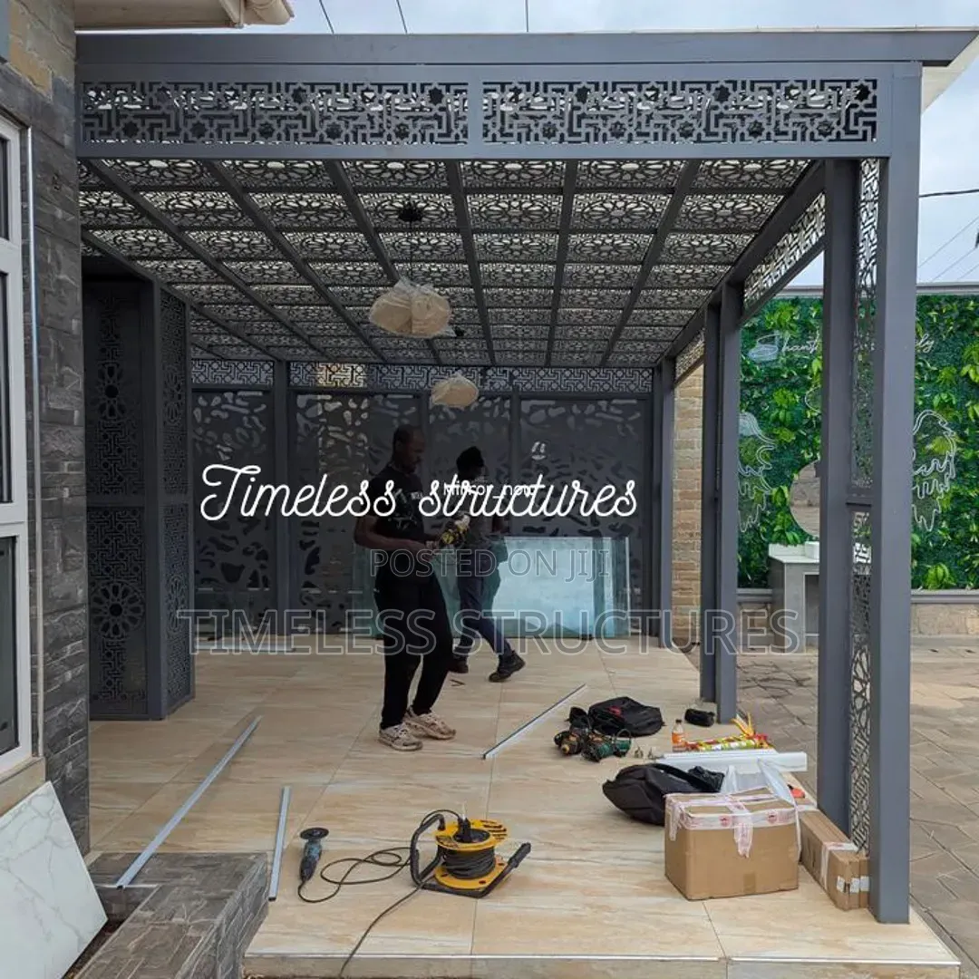 Steel Styled Laser Pergola