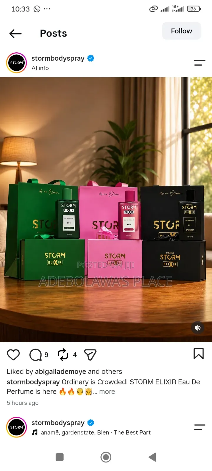 Storm Elixir Perfume