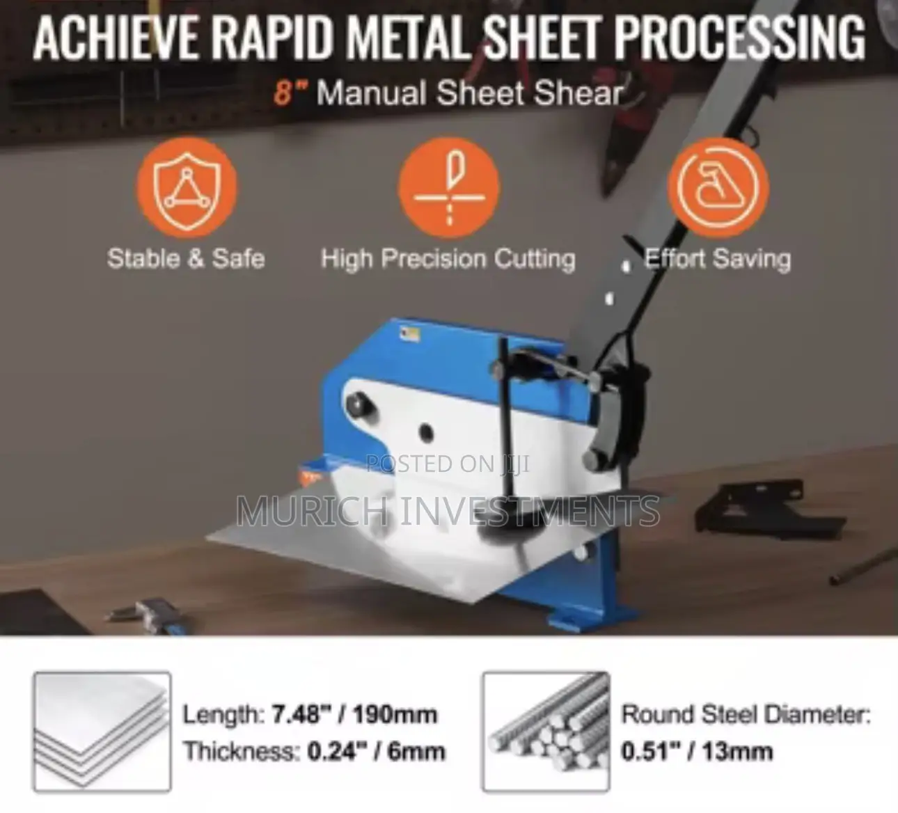 12" Manual Hand Shear Shearer Sheet Metal Steel Cutter