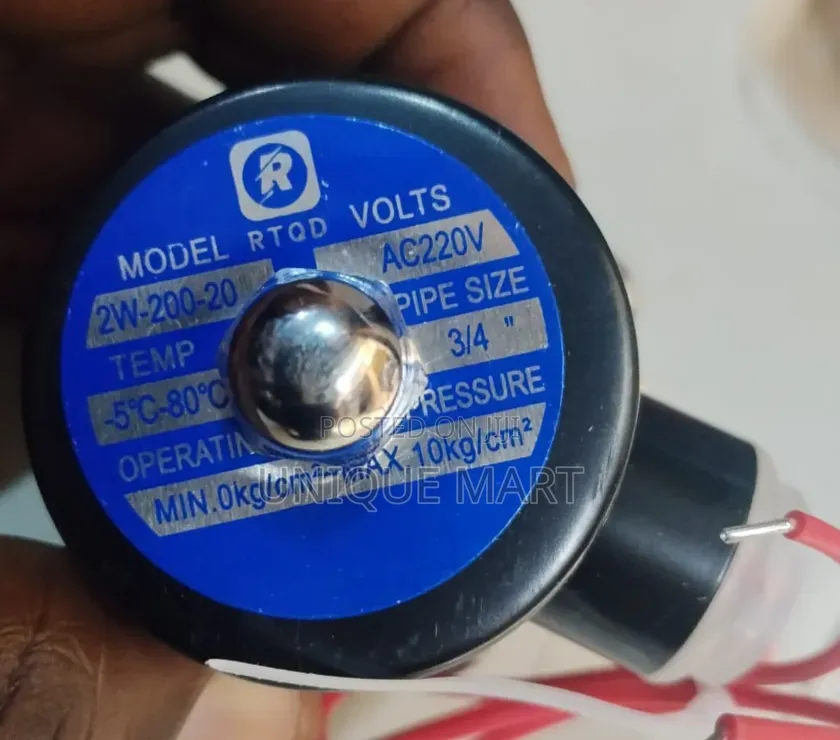 3/4" Quality Brass Solenoid Valve. 10bar, 220v