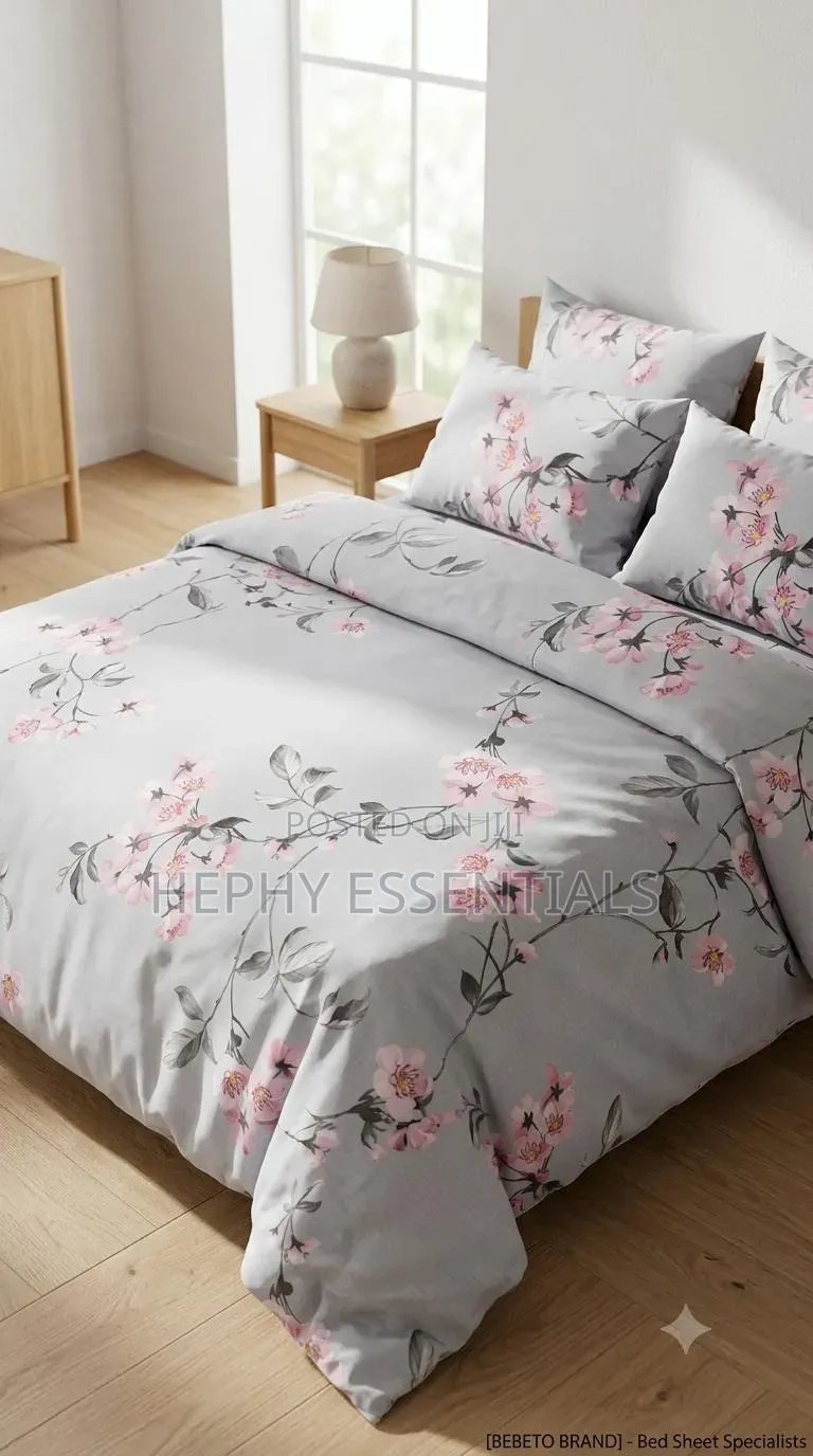 2 Shade of Plain Beddings Set With Duvet Set