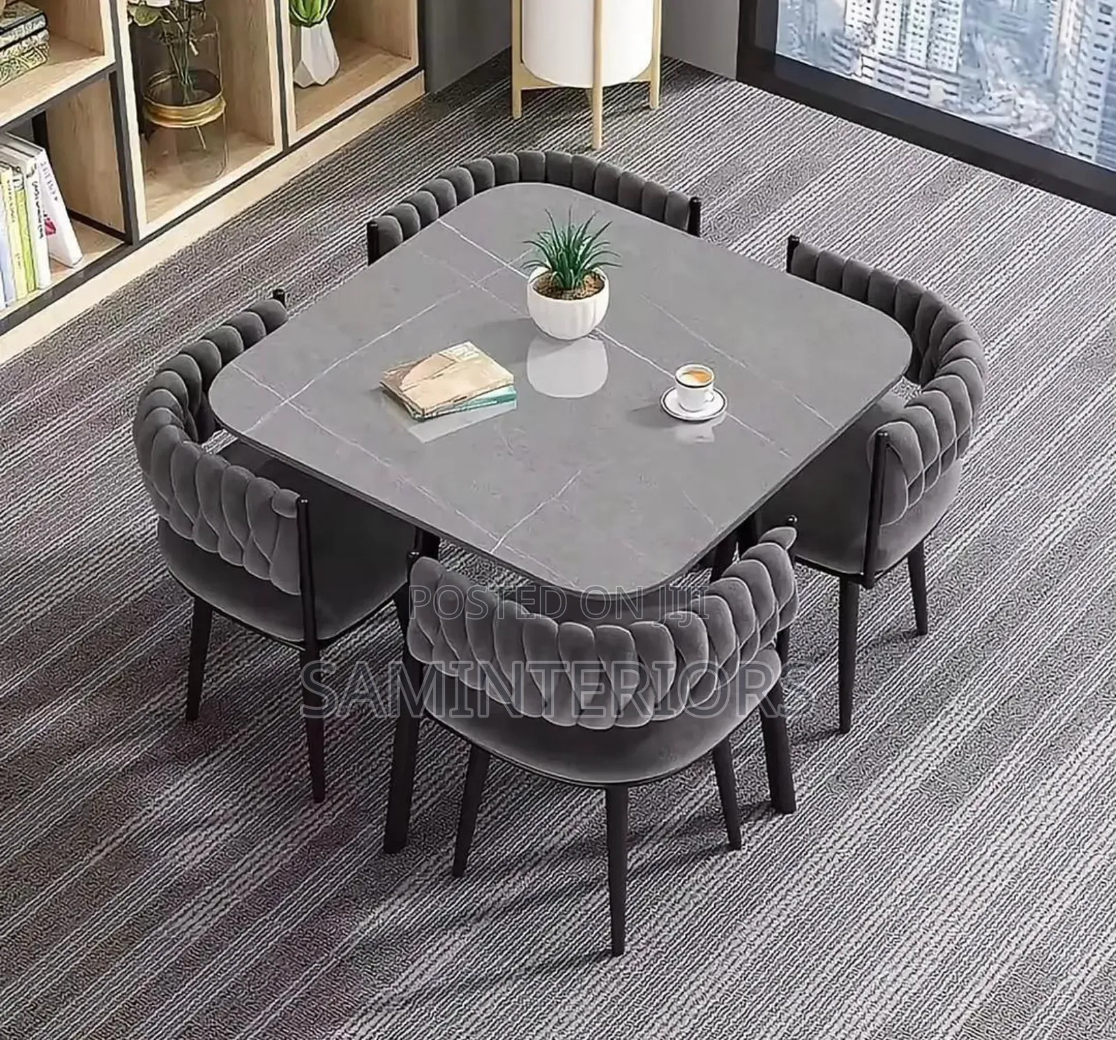 Unique Dining Table With Velvet Chairs