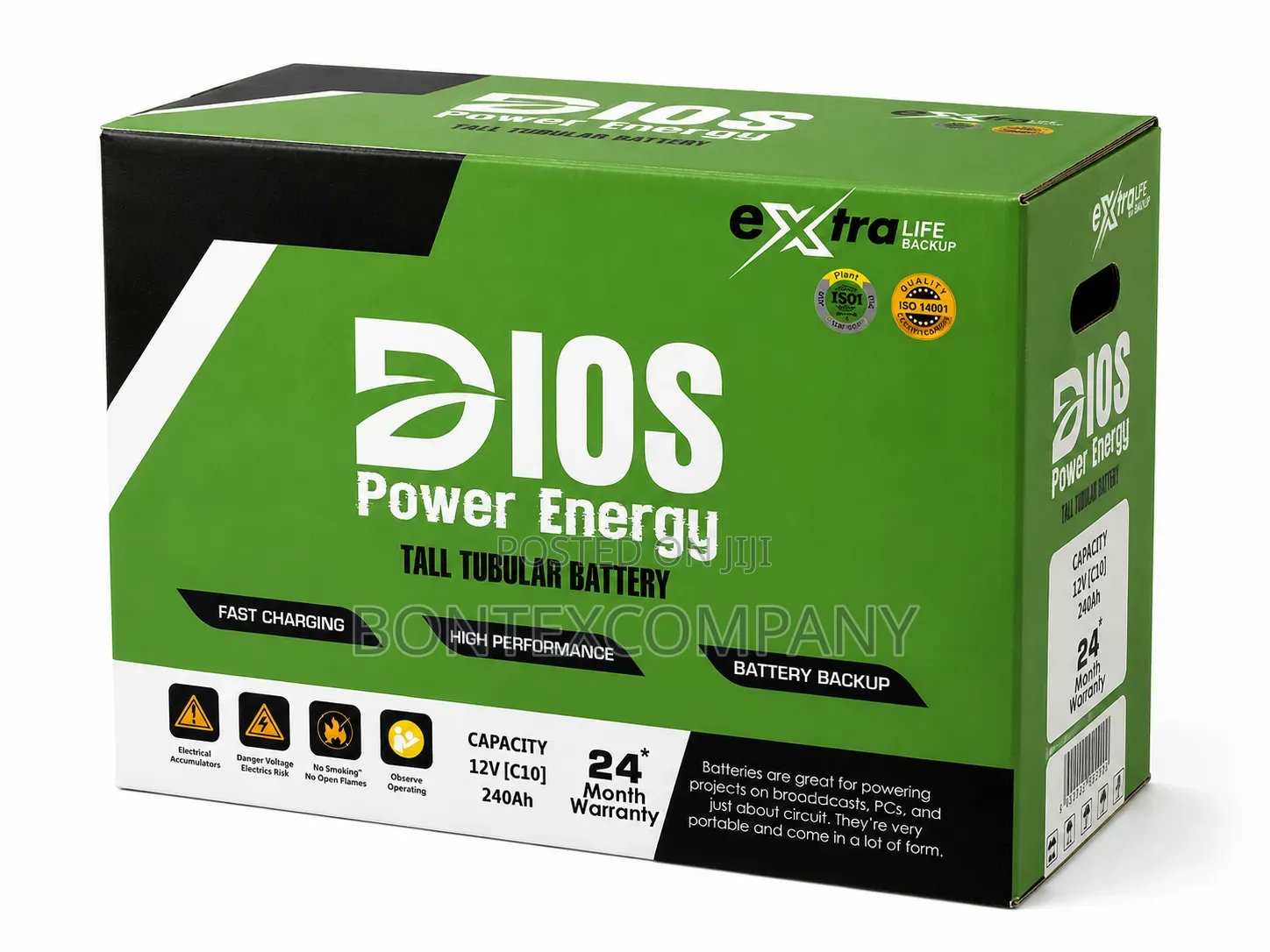 Dios Power Energy 240ah Tall Tubular Battery