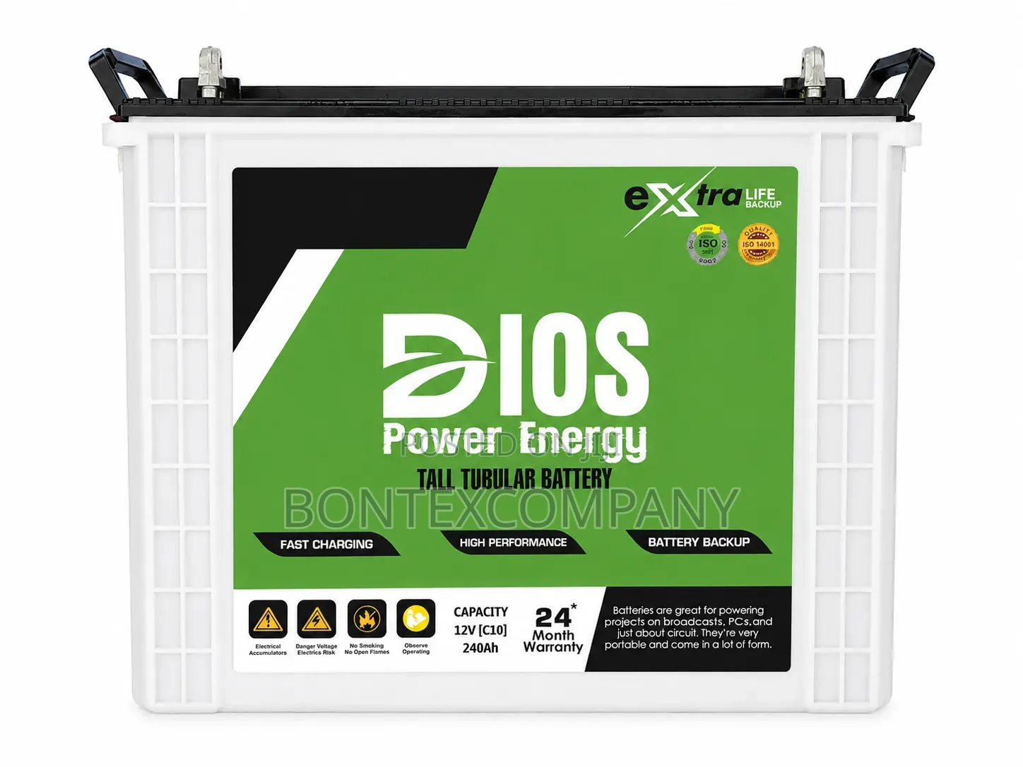 Dios Power Energy 240ah Tall Tubular Battery