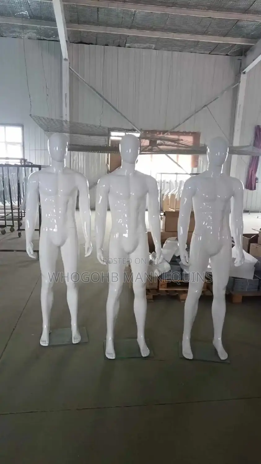 Glossy White Chest 38" Full Body Male Mannequin