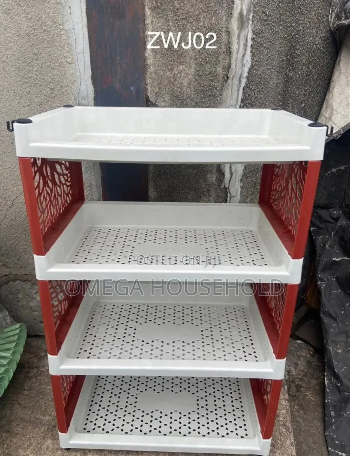 4 Step Plastic Shelf Big Size