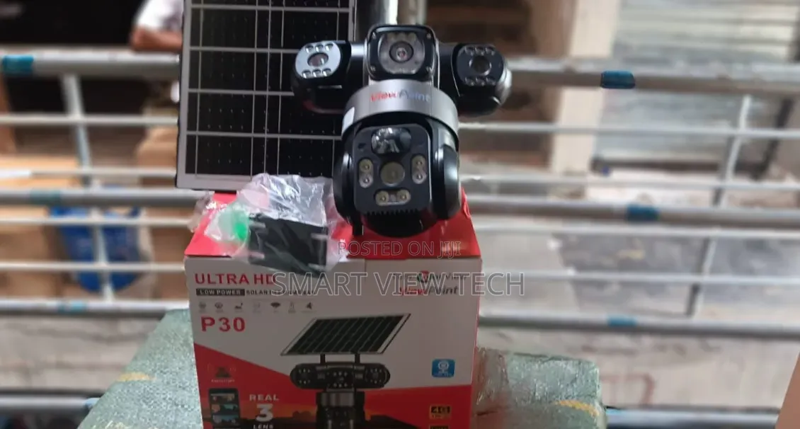 CCTV 3 Lens Wifi Full Hd Intelligent Wireless Solar Powered CCTV