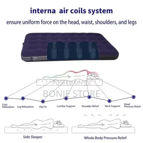 Single Size Inflatable Sofa Bed With Automatic Pump - 191/137/22cm