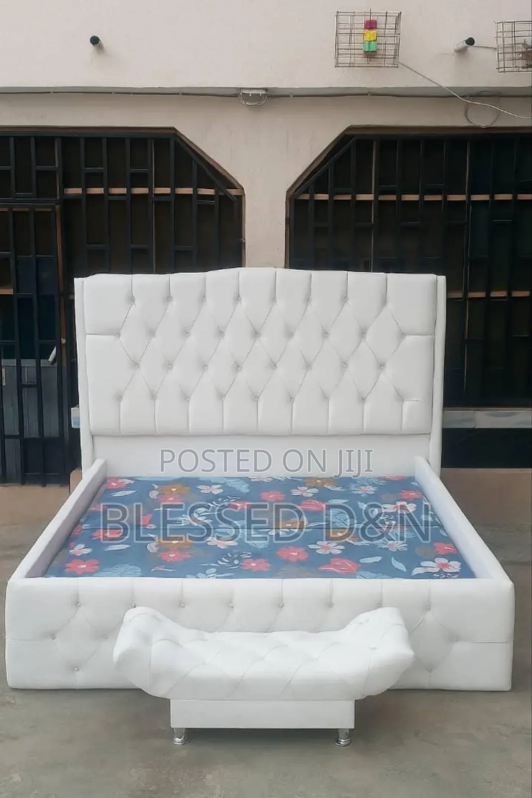 Brand New Upholstery Cream Paded Bed Frame