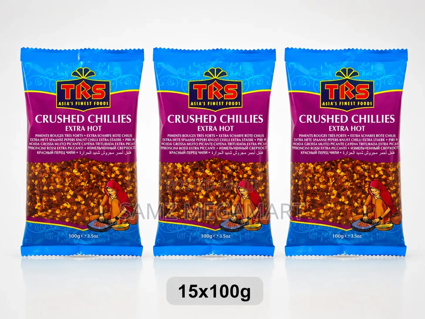 TRS Crushed Chillies Extra Hot 15x100g