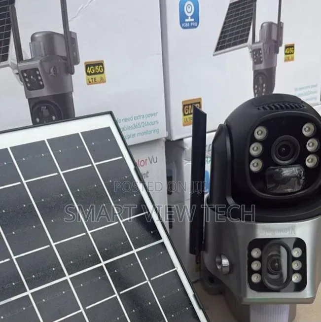 Solar Powered Dual Lens PTZ CCTV Camera