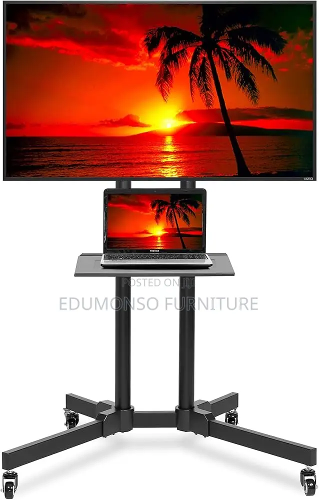 Rolling Tv Stand Mobile Tv Cart for 32-65 Inches