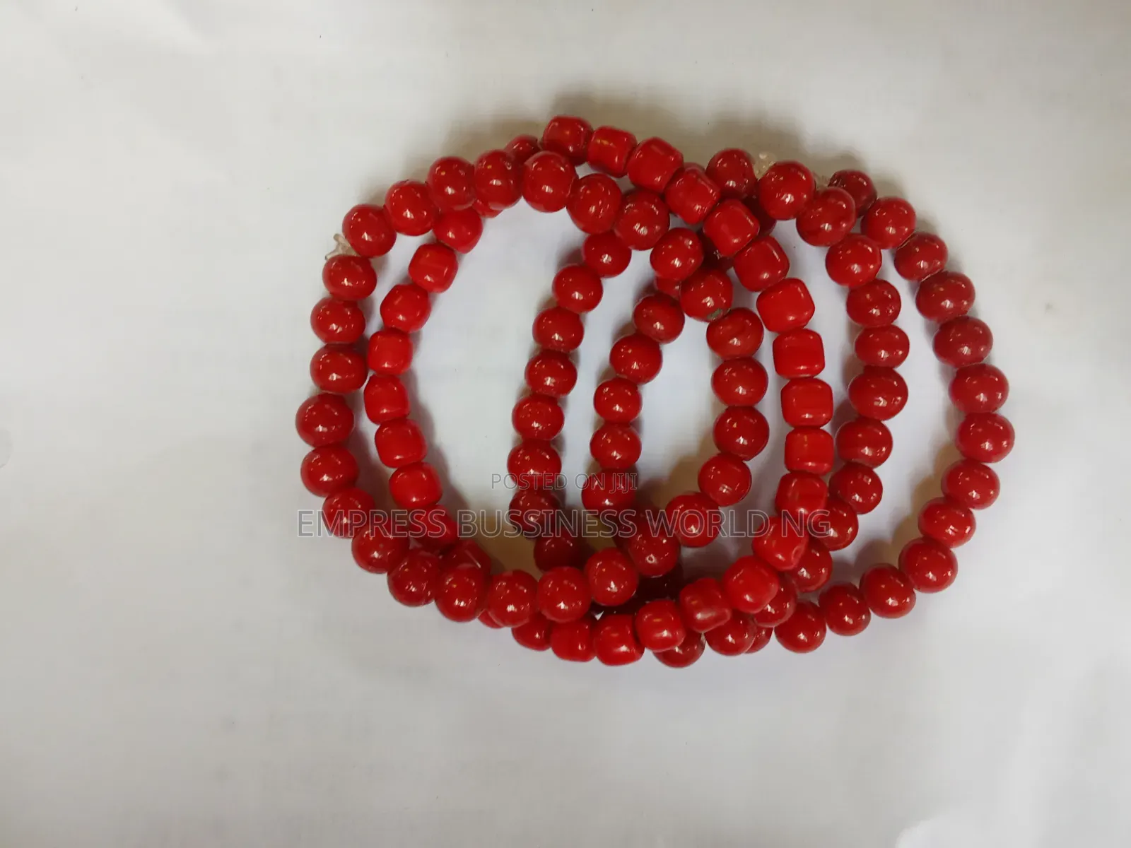 Royal Coral Wrist Beaded Bracelets--4 Pieces