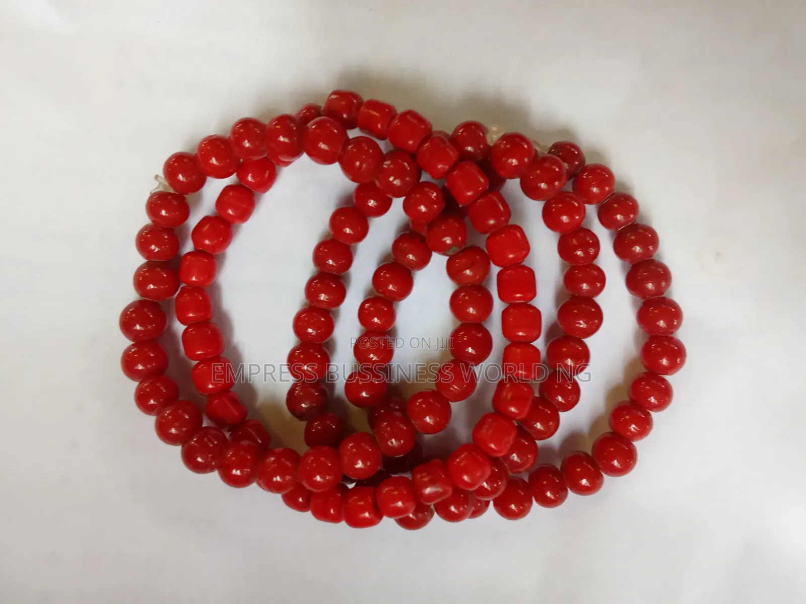 Royal Coral Wrist Beaded Bracelets--4 Pieces
