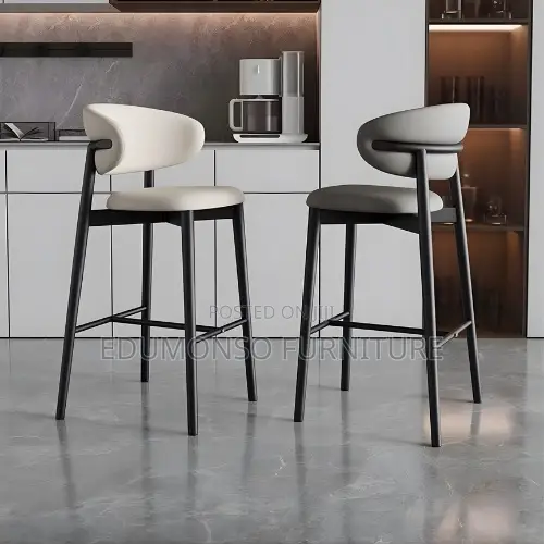 Contemporary Bar Stool With Backrest
