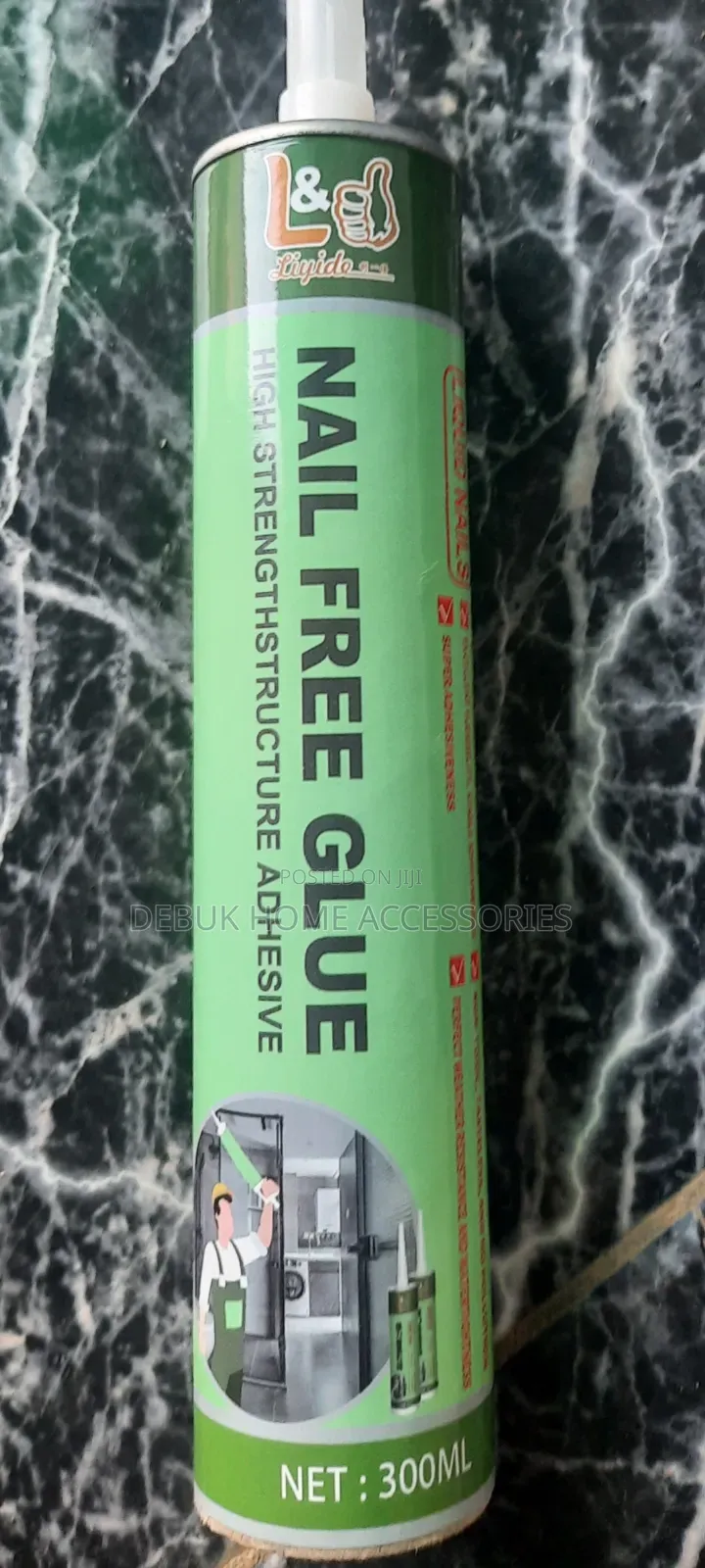 High Strength Adhesive (Liquid Nail) and Self-Adhesive Plastic Hook