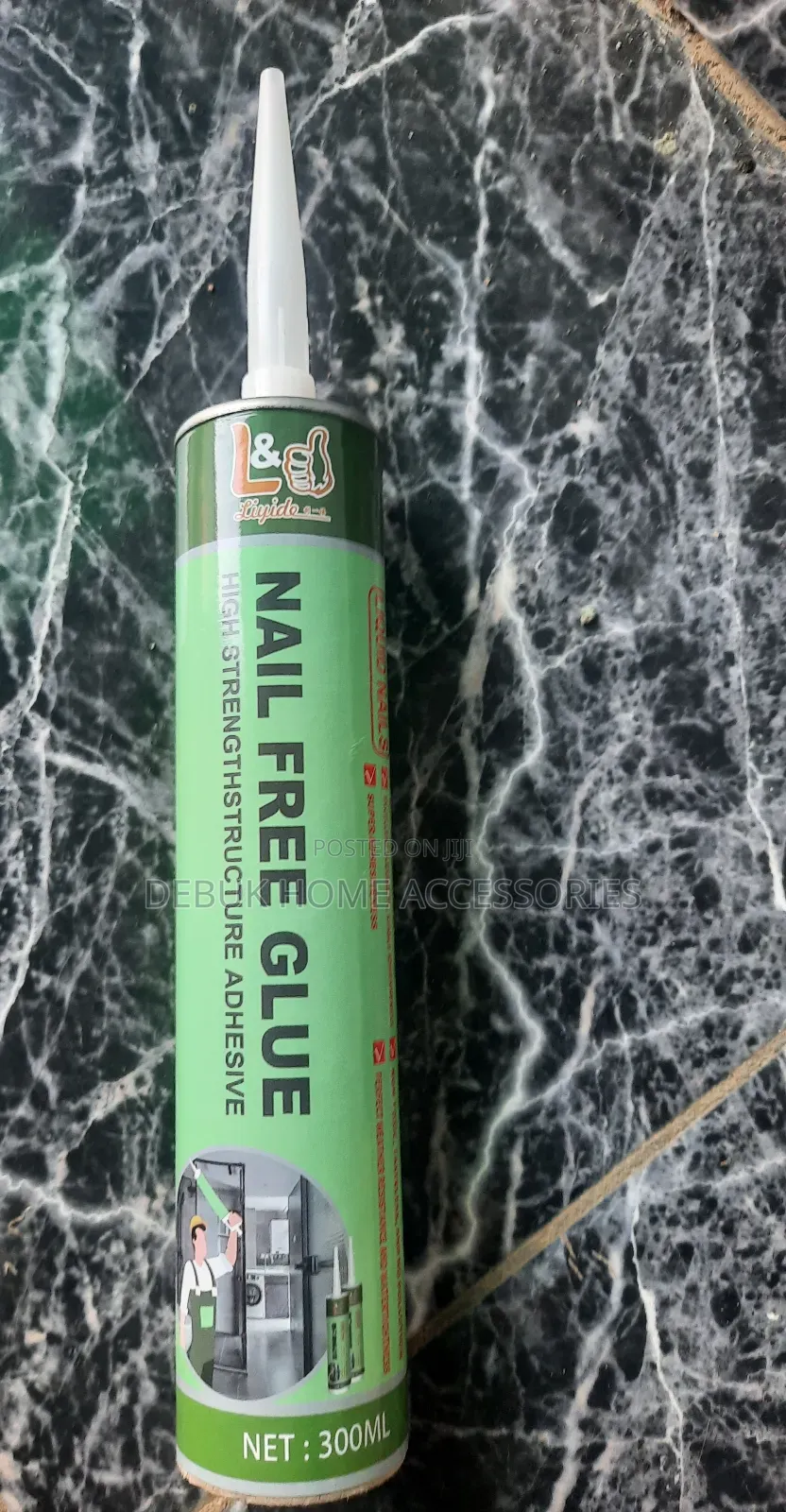 High Strength Adhesive (Liquid Nail) and Self-Adhesive Plastic Hook