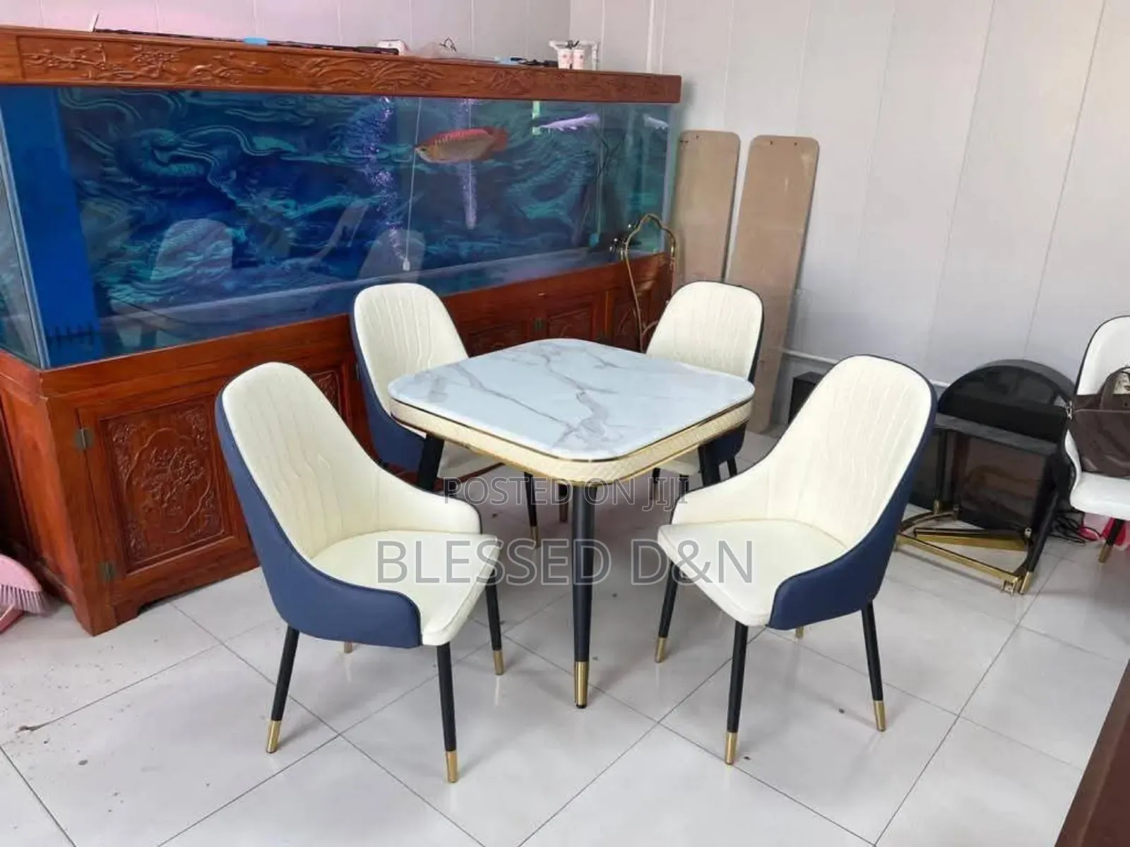 Four Seater Leather Dining