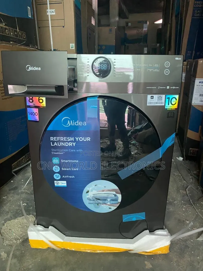 New Midea Inverter 8/6 Wash/Dry Front Loader Automatic Washing Machine